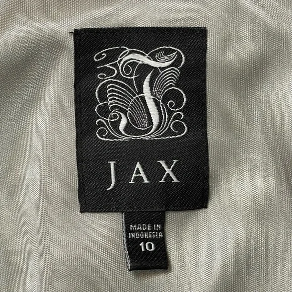 Jax Sheer & Sequin Sheath Dress Black & Silver Size 10 - Picture 9 of 11